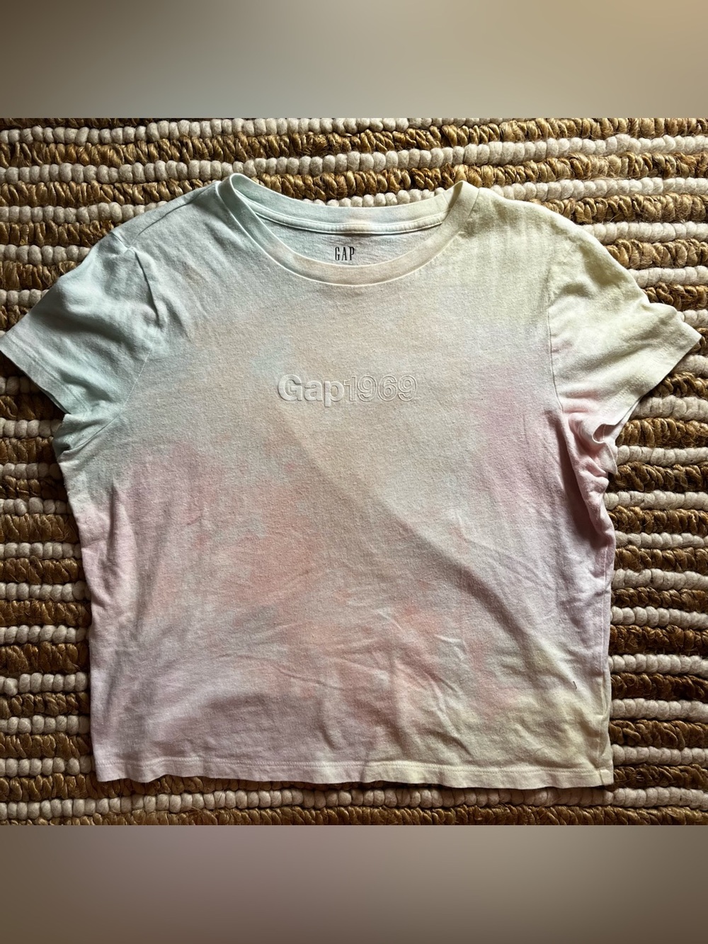 GAP 1969 Pastel Tie-Dye Logo cropped  Baby Tee